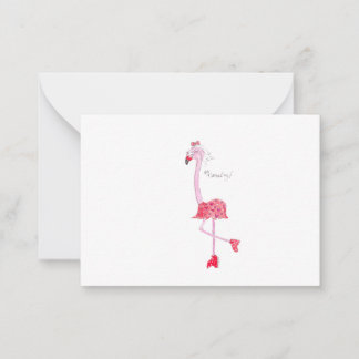 Flamingo Valentine Card Mitteilungskarte