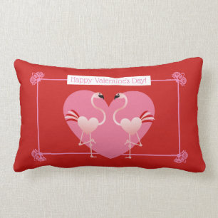 Flamingo-Valentinstaglumbar-Kissen Lendenkissen