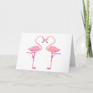 Flamingo Valentinstagskarte Karte
