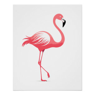 Flamingo Vector Art Animal Modern Urban Graphic Poster