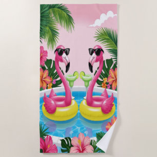 Flamingo Vibes Strandtuch
