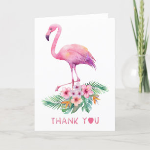 Flamingo Vielen Dank Ihre Karte Pink Tropical Baby