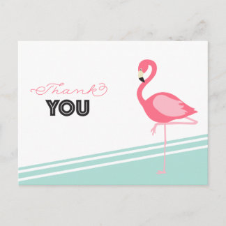 Flamingo Vielen Dank, Postcard Postkarte
