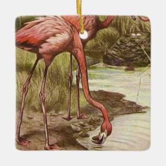 Flamingo Vintag Illustration Keramikornament
