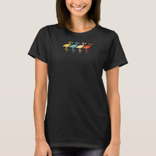 Flamingo Vintag Retro Bird Animal Wading 60er 70er T-Shirt