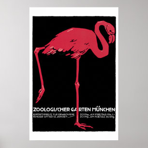 Flamingo Vintage-Reiseposter Poster