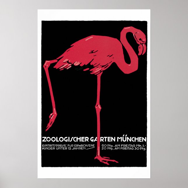 Flamingo Vintage Travel Poster (Vorne)