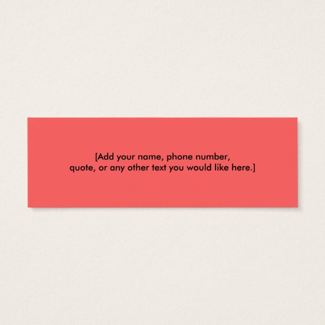 Flamingo-Visitenkarte oder Lesezeichen (Rückseite)