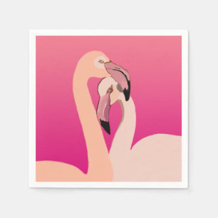 Flamingo-Vogel-Cocktail-Papierservietten Serviette