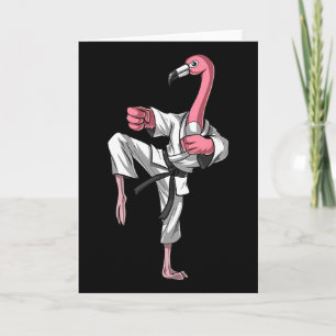 Flamingo Vogel Karate Kickboxen Kung Fu Ninja Mart Karte