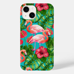 Flamingo-Vögel und tropische Gartenfarbe Case-Mate iPhone 14 Hülle