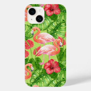 Flamingo-Vögel und tropische Pflanze Case-Mate iPhone 14 Hülle