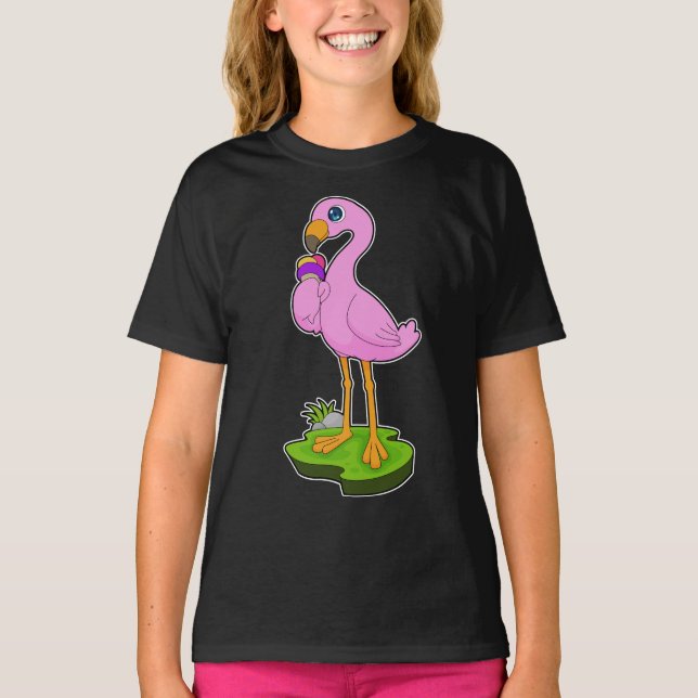 Flamingo Waffeleis T-Shirt (Vorderseite)