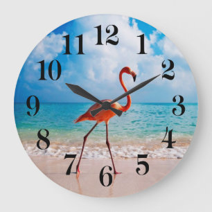 Flamingo Wanduhr
