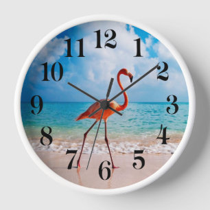 Flamingo Wanduhr