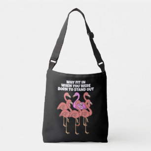 Flamingo Warum in der Zeit, als Sie Geboren waren, Tragetaschen Mit Langen Trägern