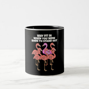 Flamingo Warum in der Zeit, als Sie Geboren waren, Zweifarbige Tasse
