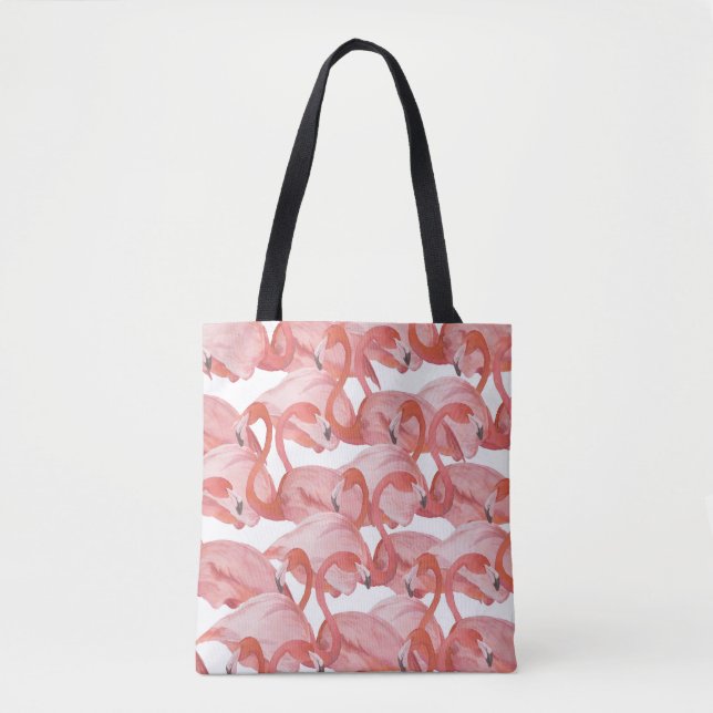 Flamingo Watercolor: Nahtloses Muster (Vorderseite)