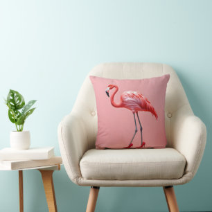 Flamingo Wearing Red High Heels Kissen