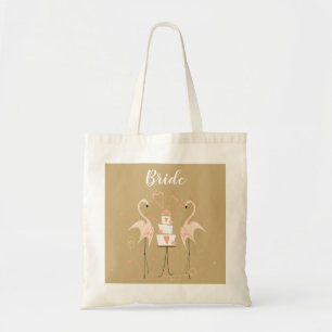 Flamingo Wedding Bride Budget Tasche