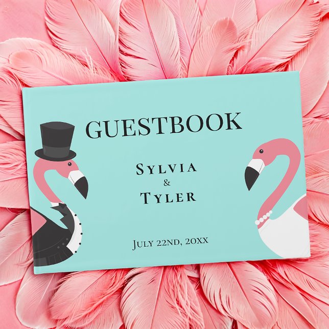 Flamingo Wedding Gästebuch (Add this fun guestbook to your wedding.)