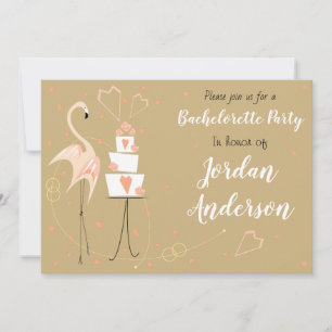 Flamingo Wedding Junggeselinnen-Abschied Landschaf Einladung