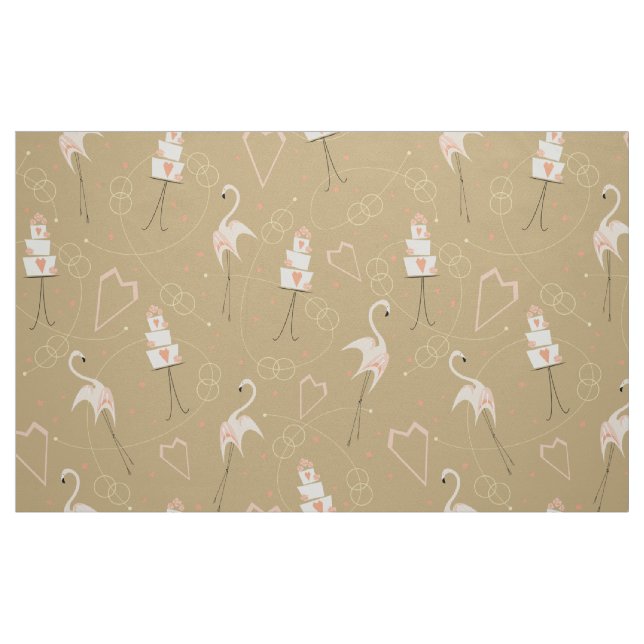Flamingo Wedding Large Multi Fabric Stoff (Fat Quarter (45,7 x 55,9 cm))