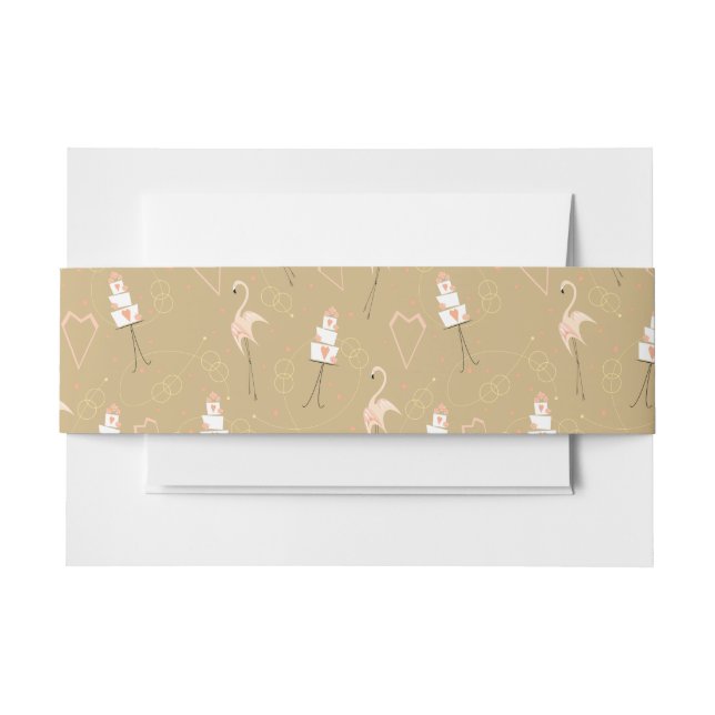 Flamingo Wedding Multi Landschaft Einladungsbanderole (Vorderseite Beispiel)