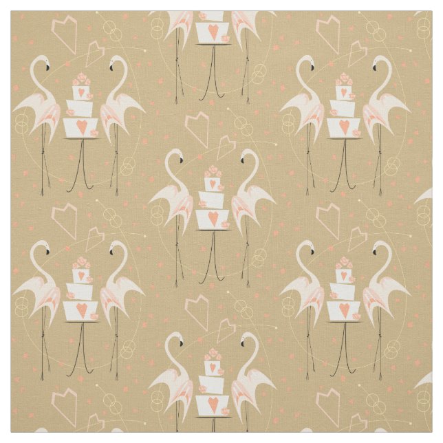 Flamingo Wedding Small Stoff (Muster)