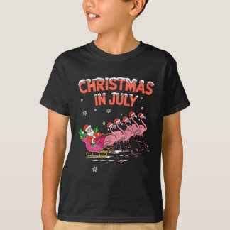 Flamingo Weihnachten im Juli Xmas Sommer Weihnacht T-Shirt