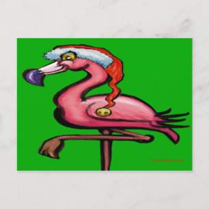 Flamingo Weihnachten Postkarte