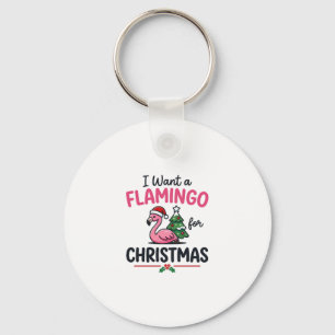 Flamingo Weihnachten Zitat Vektor Schlüsselanhänger