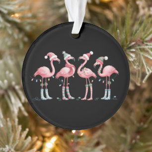 Flamingo-Weihnachtslichter Feiertage Xmas Ornament