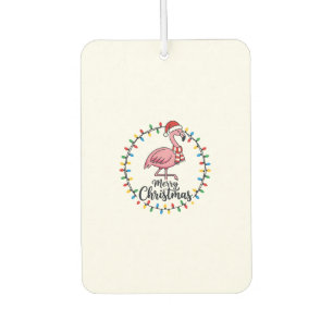 Flamingo Weihnachtslichter Urlaub Autolufterfrischer