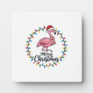 Flamingo Weihnachtslichter Urlaub Fotoplatte