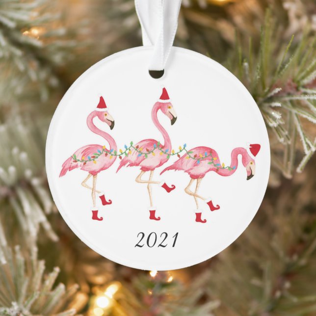 Flamingo Weihnachtsschmuck Ornament (Baum)