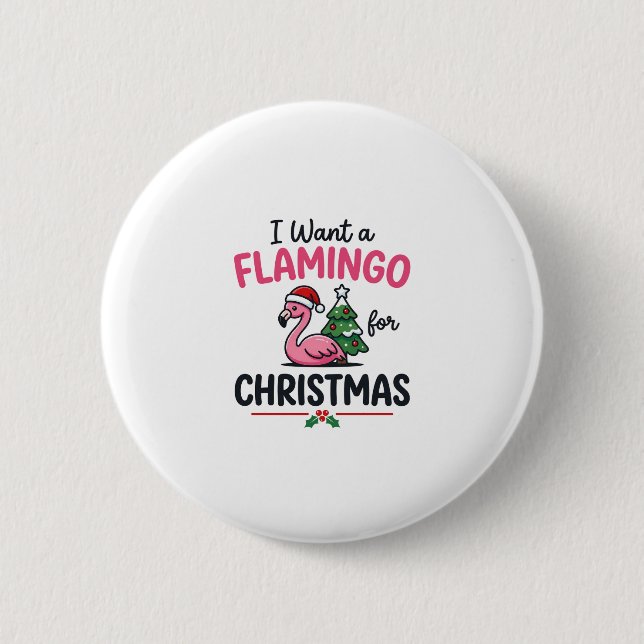 Flamingo Weihnachtszitat Vektor Button (Vorderseite)
