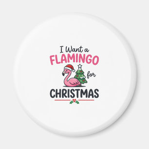 Flamingo Weihnachtszitat Vektor Magnet