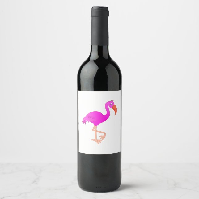 Flamingo Weinetikett (Vorderseite)