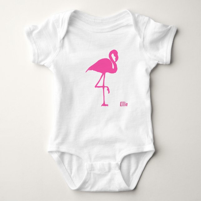 Flamingo-Weste Baby Strampler (Vorderseite)
