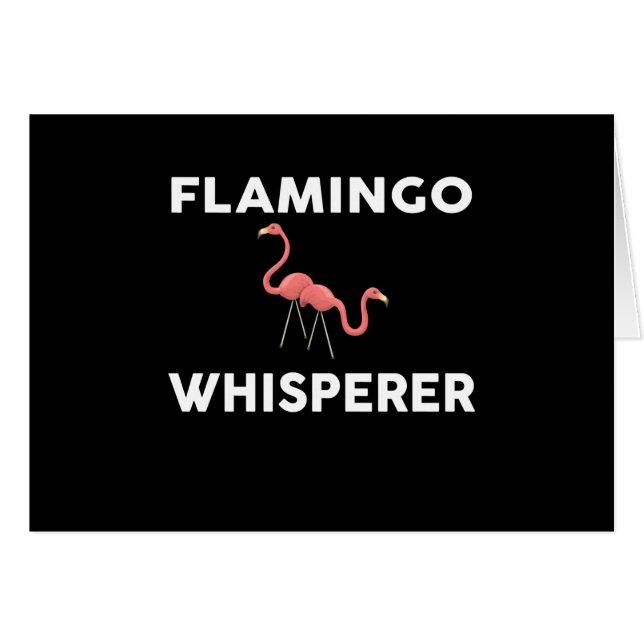 Flamingo Whisperer Novelty Flamingos (Vorderseite (Horizontal))