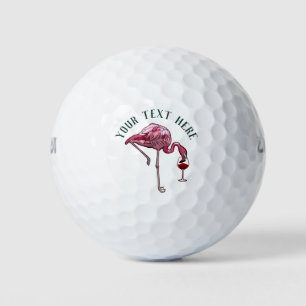 Flamingo Wine Drinker Neu Geschenke Custom Golfball