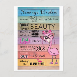 FLAMINGO WISDOM Postkarte