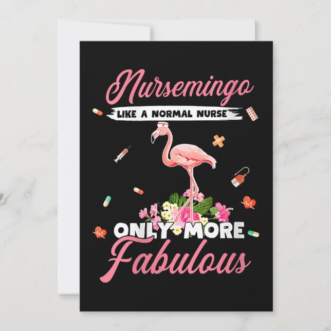 Flamingo | Womens Nursemingo Like Normal Nurse Save The Date (Vorderseite)