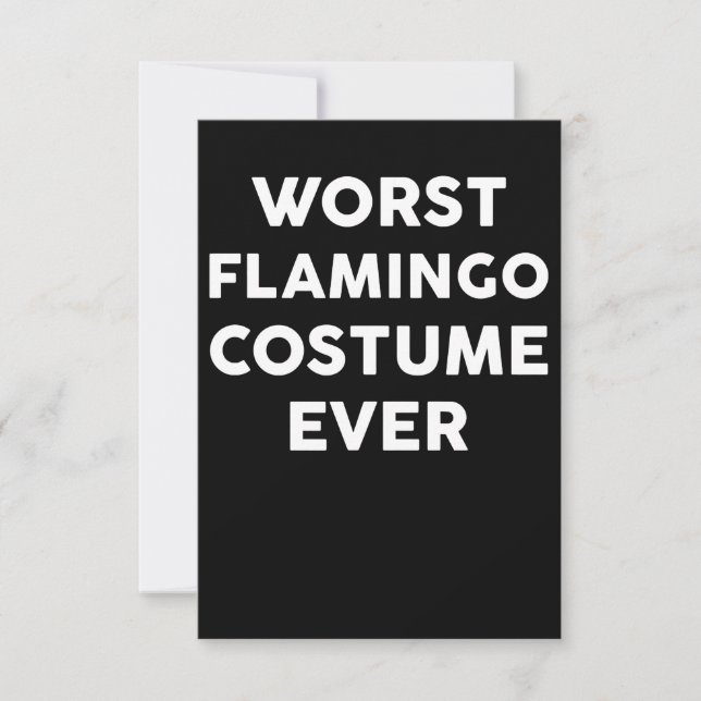Flamingo | Worst Flamingo Costume Ever Dankeskarte (Vorderseite)