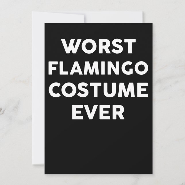 Flamingo | Worst Flamingo Costume Ever Save The Date (Vorderseite)