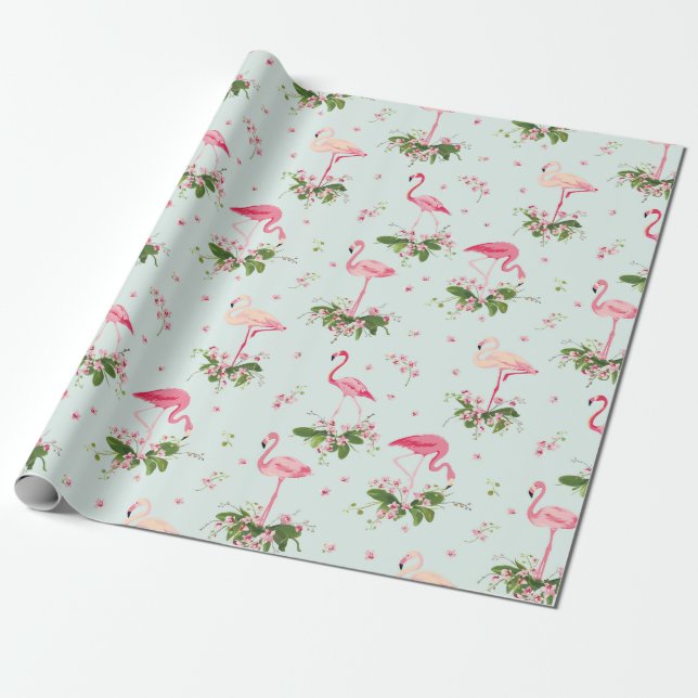Flamingo Wrapping Paper Geschenkpapier (Ungerollt)