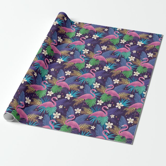 Flamingo Wrapping Paper Geschenkpapier (Ungerollt)