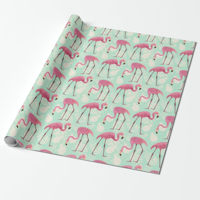 Flamingo Wrapping Paper Geschenkpapier (Ungerollt)