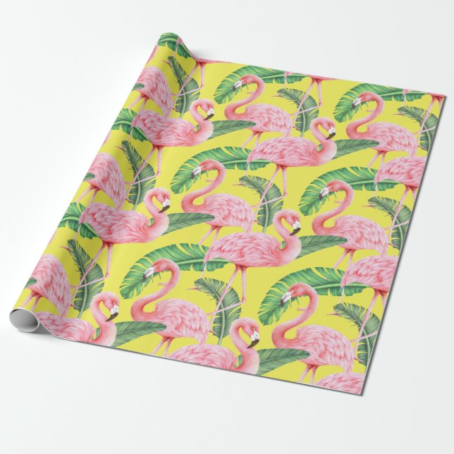Flamingo Wrapping Paper Geschenkpapier (Ungerollt)